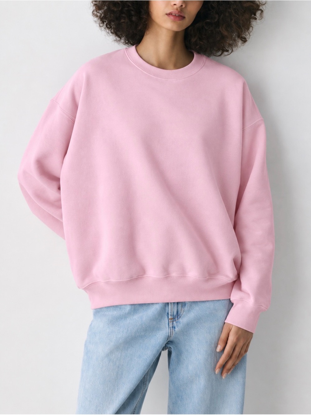 NWT Cozy Sweatfleece Mega Crew Sweatshirt in Villa Pink